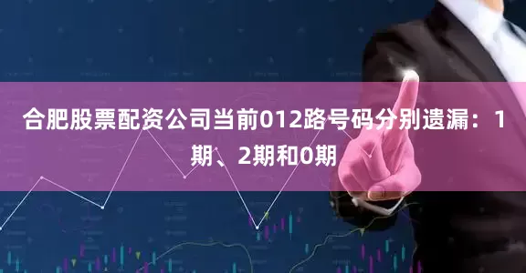 合肥股票配资公司当前012路号码分别遗漏：1期、2期和0期